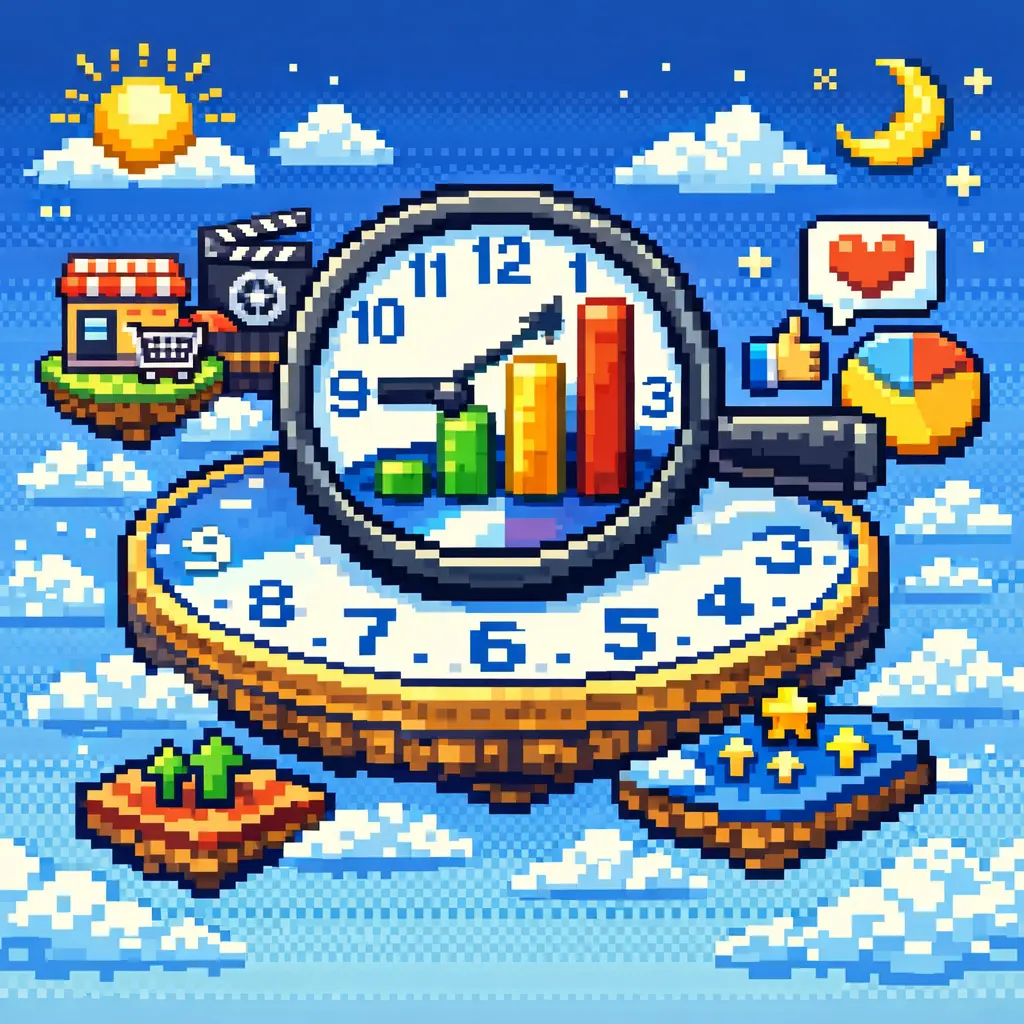 업종별 시간대별 게시물 평균 반응률 분석 차트 인포그래픽