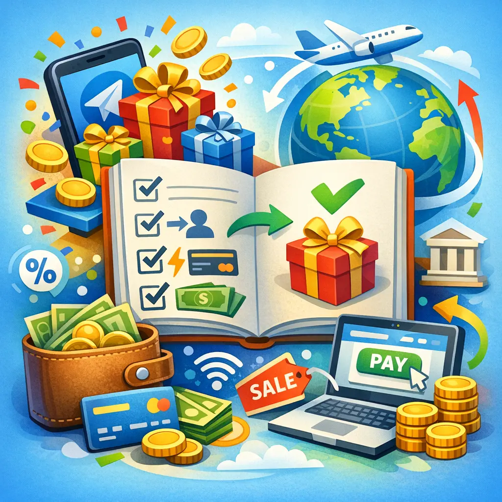 텔레그램 구독 선물 절차 및 저렴한 결제 가이드 요약 이미지