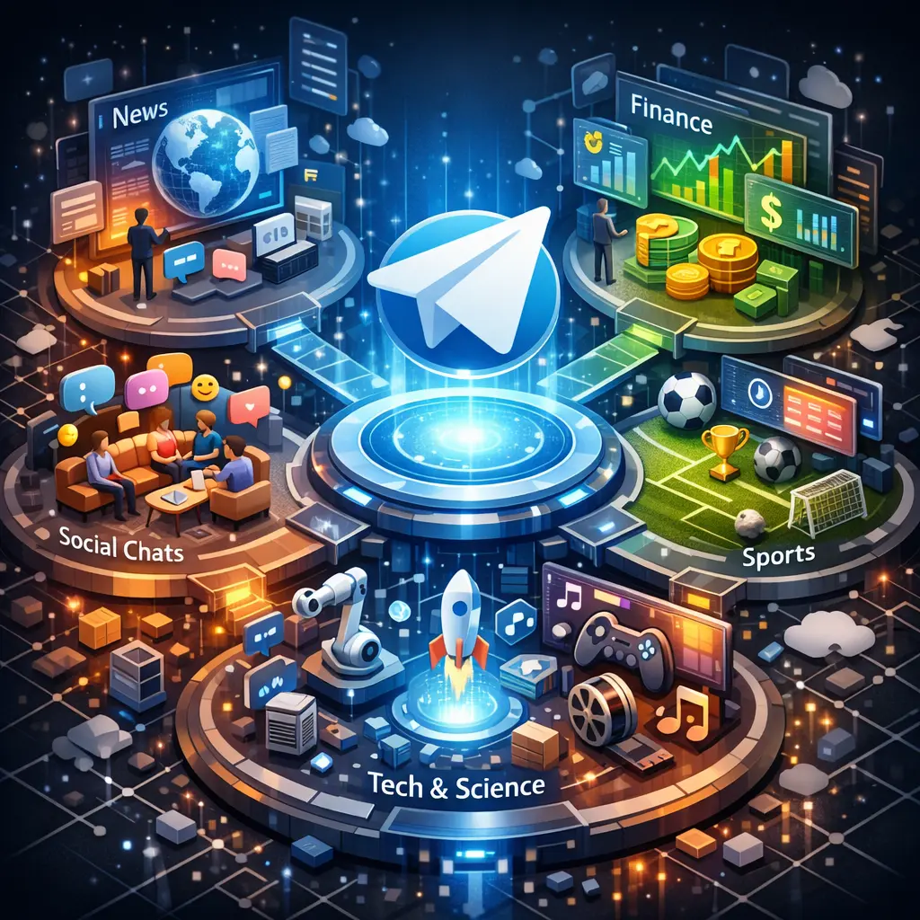 텔레그램 주제 분류 기능을 시각화한 체계적인 디지털 소통 공간