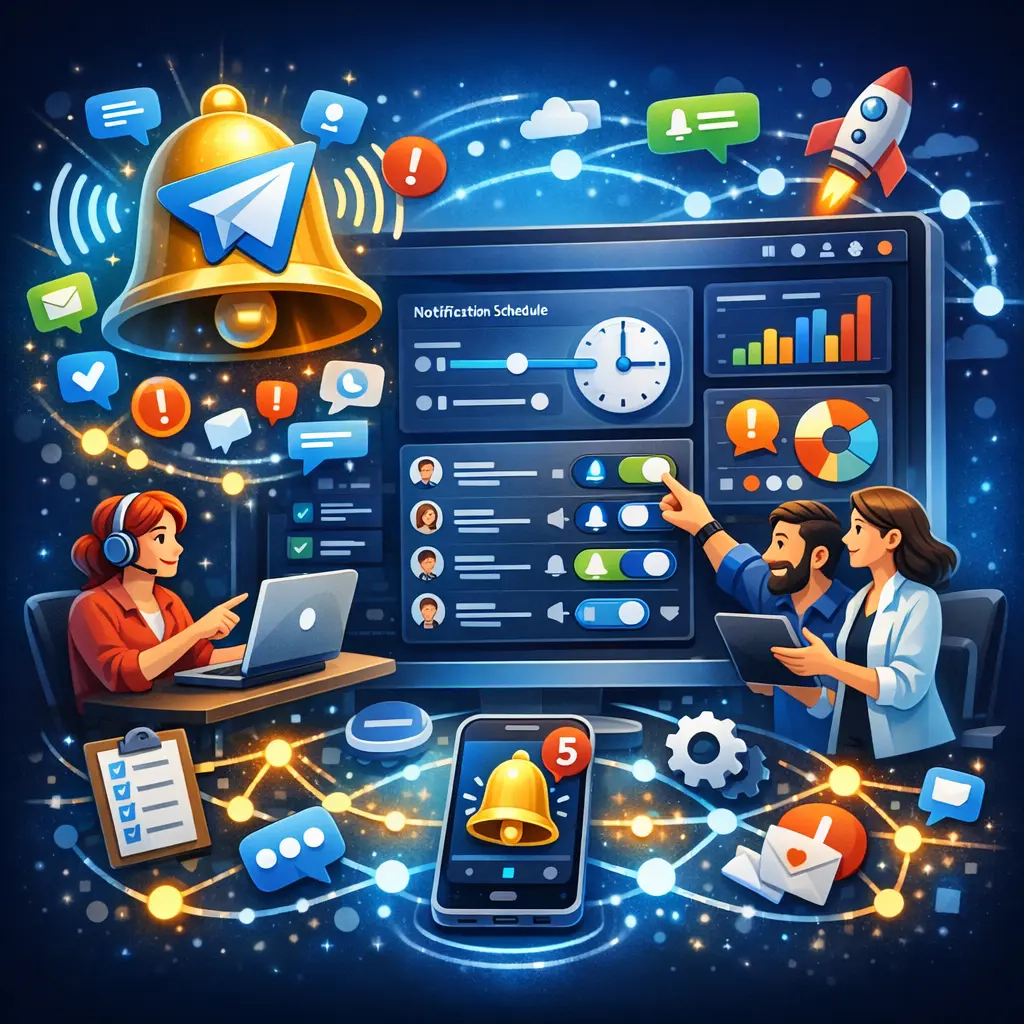 팀 협업 능률을 높여주는 텔레그램 그룹 전용 스마트 알림 설정 대시보드