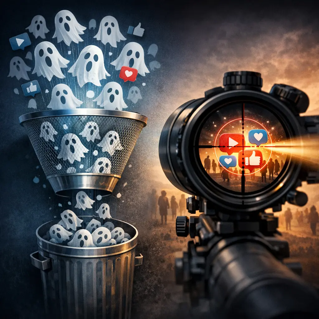 실속 없는 유령 채널을 필터링하고 타겟팅된 홍보를 시작하는 시각화 자료