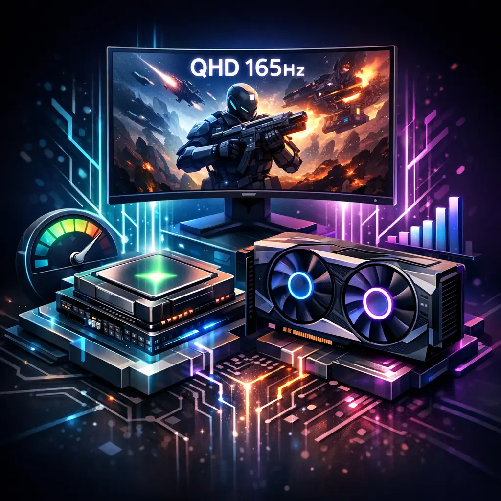 QHD 고주사율 게이밍을 위한 최적의 중급형 CPU 및 GPU 하드웨어 조합 이미지