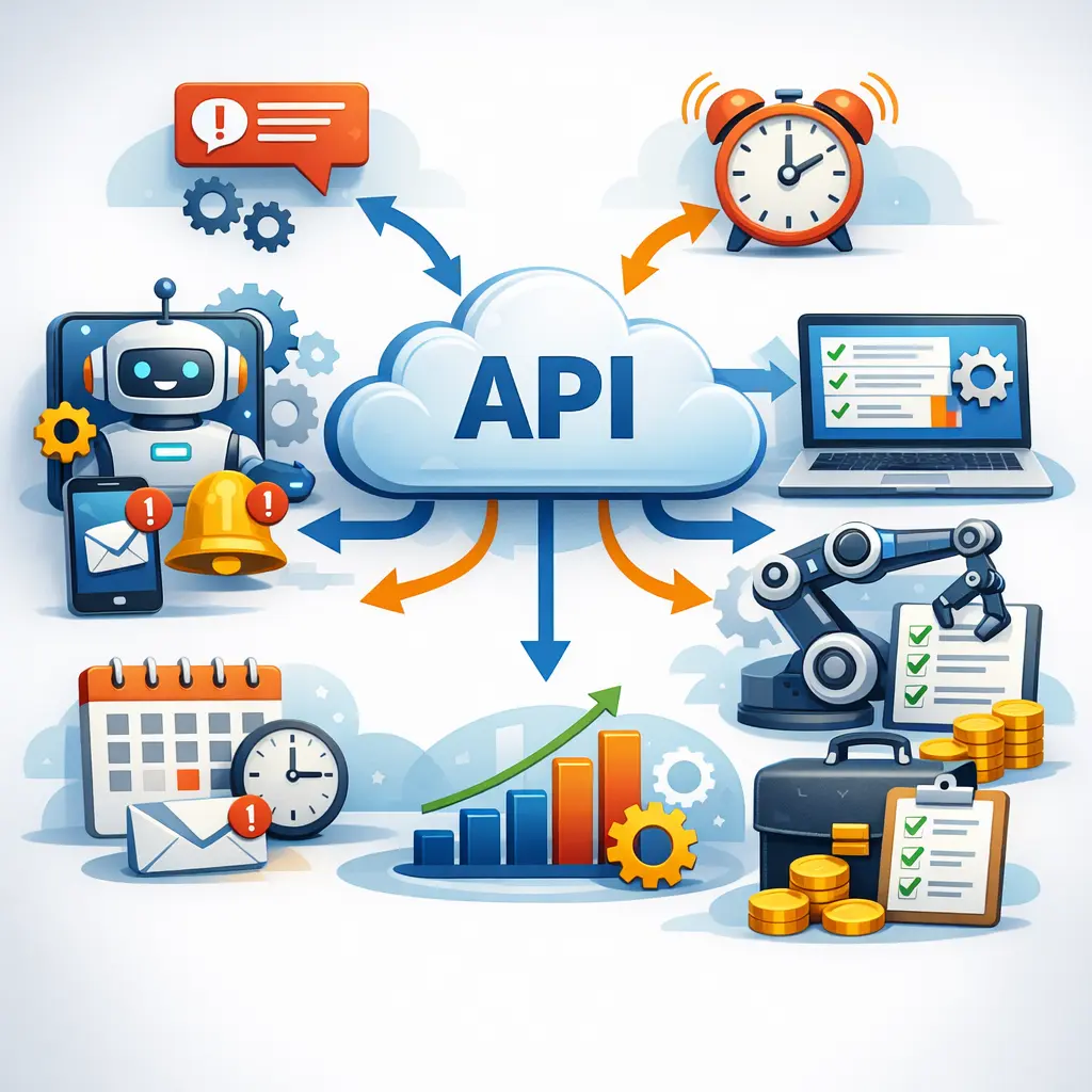 API 및 봇 연동을 통한 실시간 알림 및 업무 자동화 프로세스 구성도