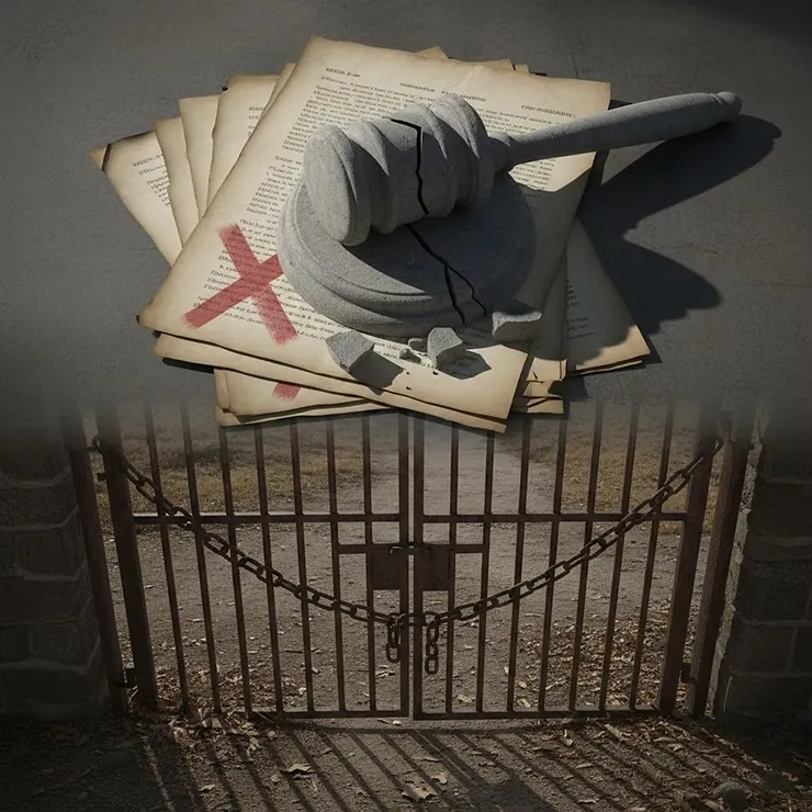 굳게 닫힌 철문