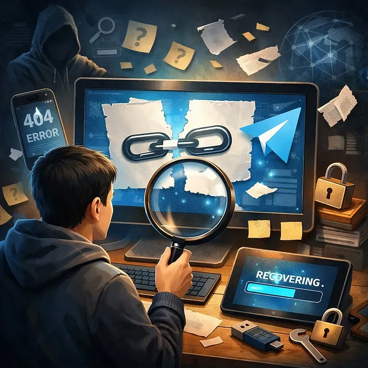 링크 복구 작업 중