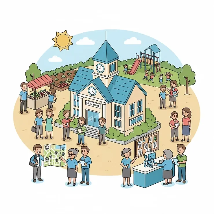 사람들이 모여 있는 모습