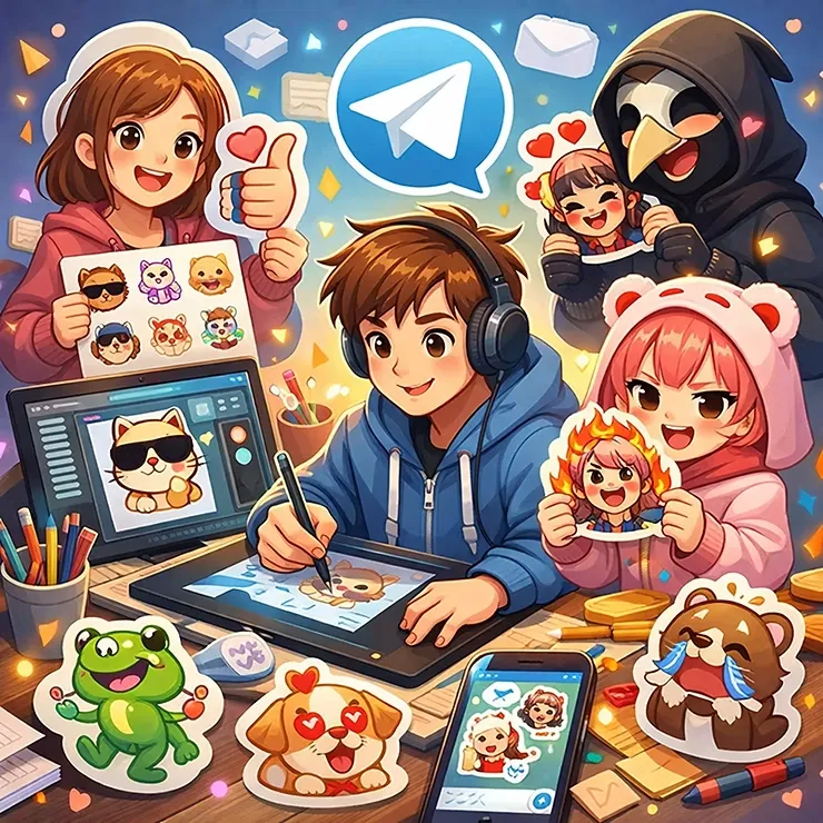 텔레그램 스티커를 제작과 사람들의 호응