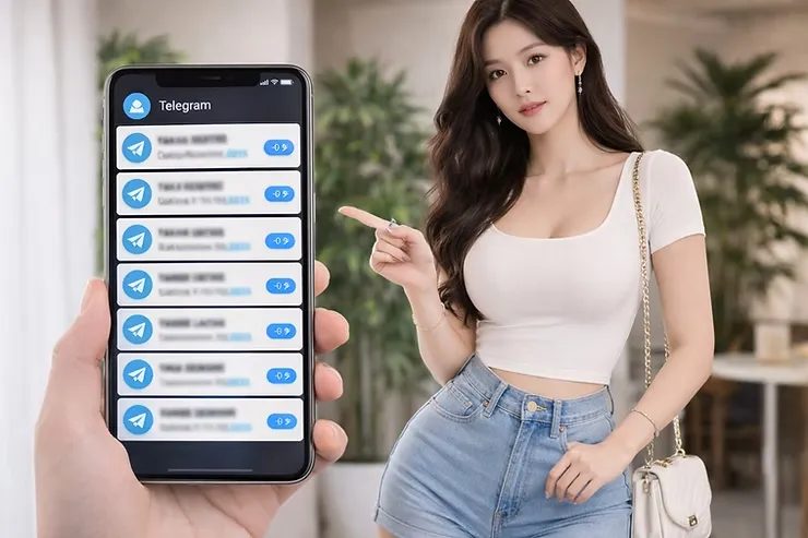 텔레그램 채널 소개하는 모습